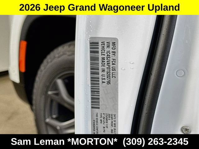 New 2026 Jeep Grand Wagoneer 4WD w/ Quick Order Packge 29V Upland image 35
