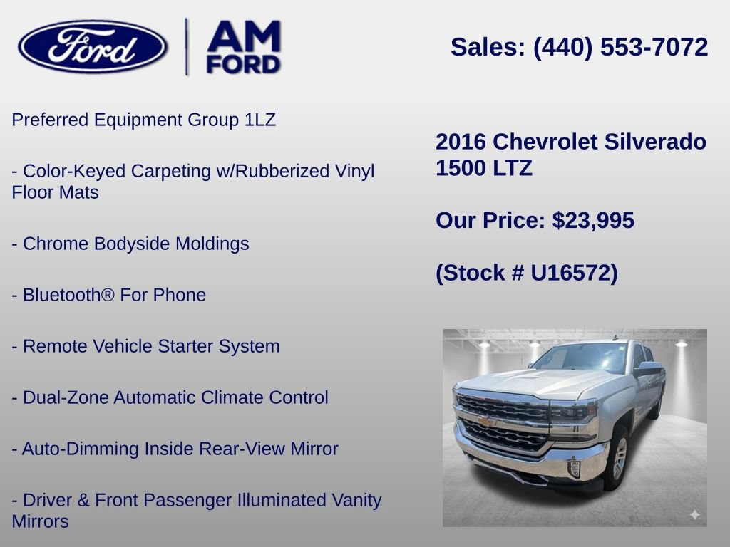 Used 2016 Chevrolet Silverado 1500 LTZ AWD/4WD image 12