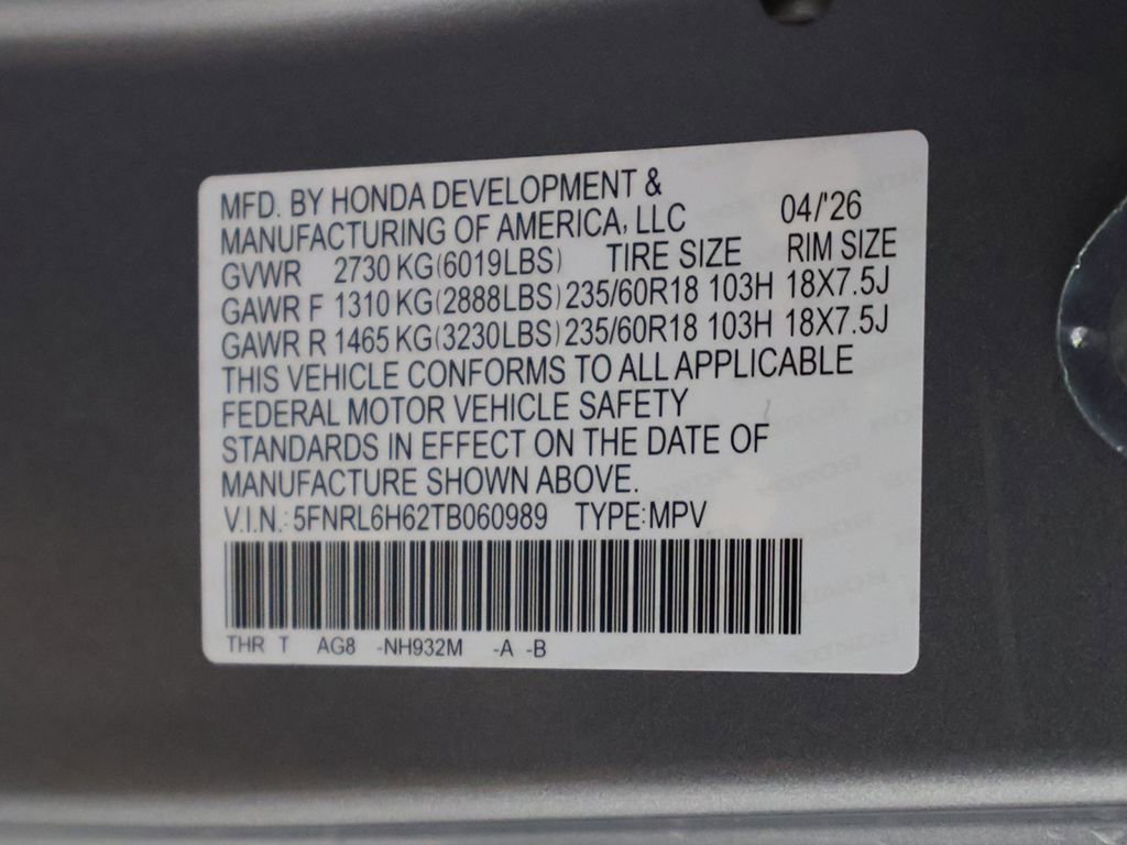 New 2026 Honda Odyssey EX-L image 24