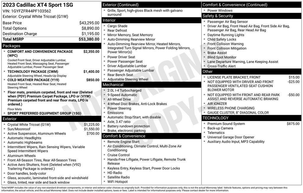 Certified 2023 Cadillac XT4 Sport AWD/4WD image 12