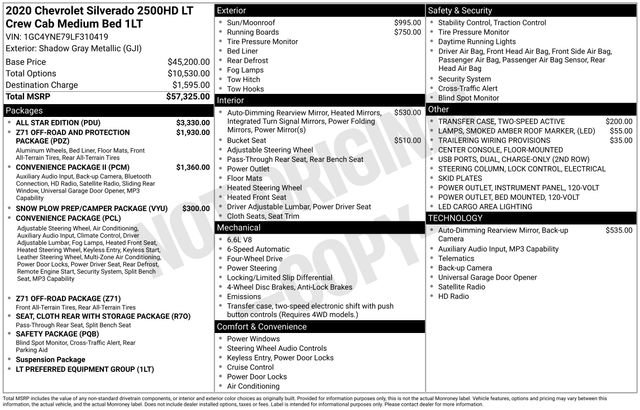 Used 2020 Chevrolet Silverado 2500 LT w/ All Star Edition AWD/4WD image 15