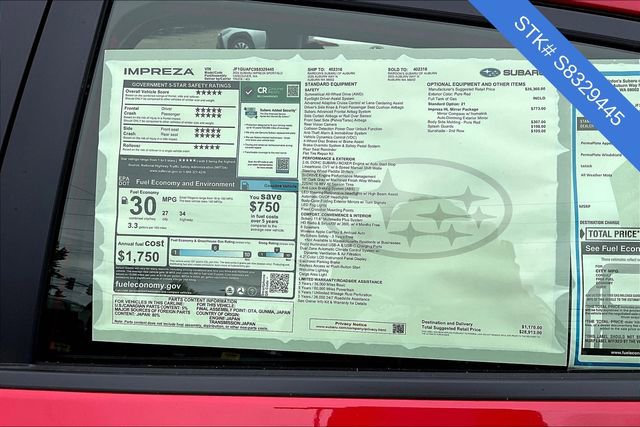 New 2025 Subaru Impreza 2.0i Sport image 5