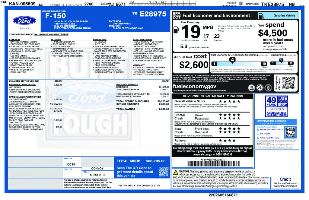 New 2026 Ford F150 XLT w/ Equipment Group 302A MID AWD/4WD image 10