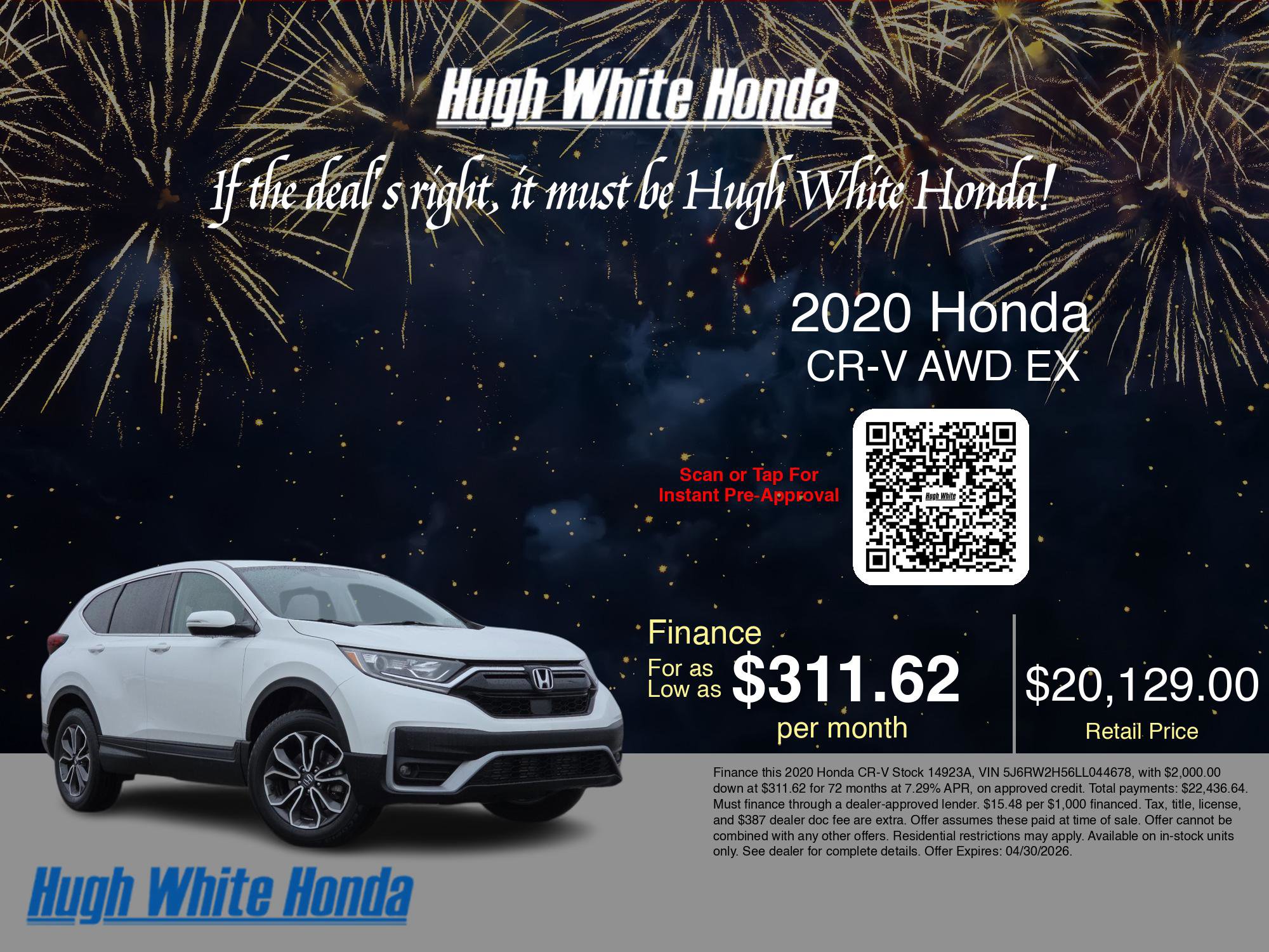 Used 2020 Honda CR-V EX image 2