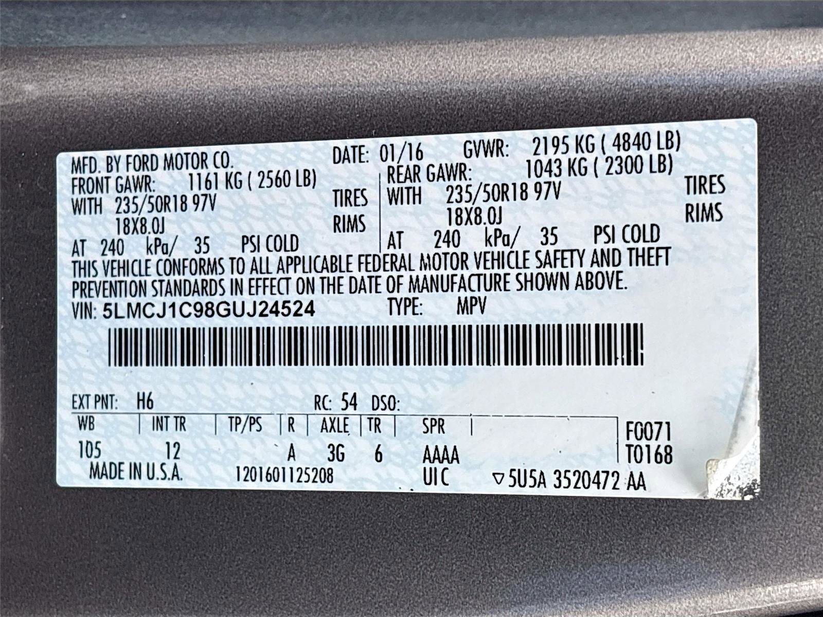 Used 2016 Lincoln MKC Premiere image 34