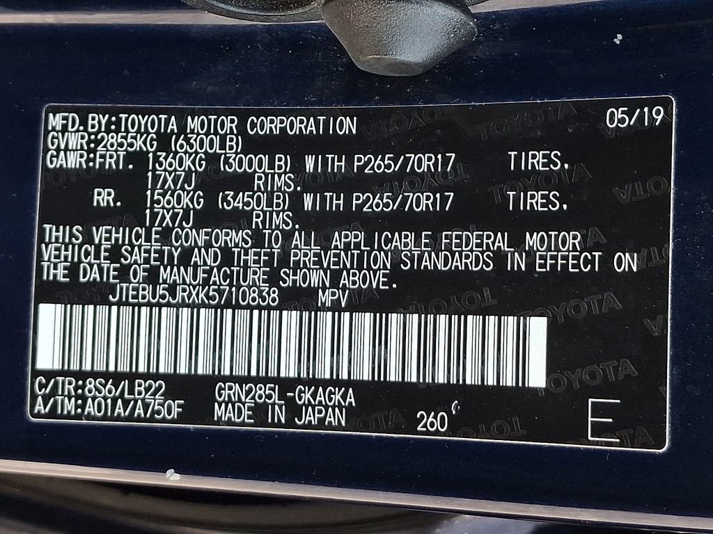 Used 2019 Toyota 4Runner SR5 Premium AWD/4WD image 28