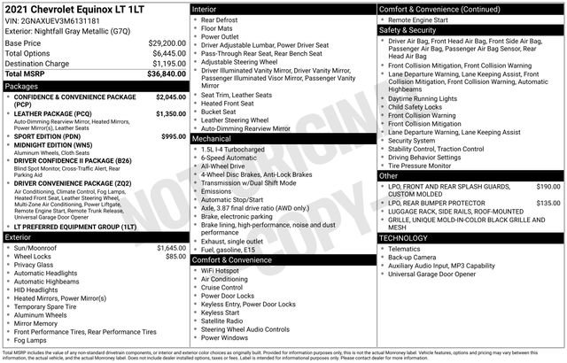 Used 2021 Chevrolet Equinox LT AWD/4WD image 7