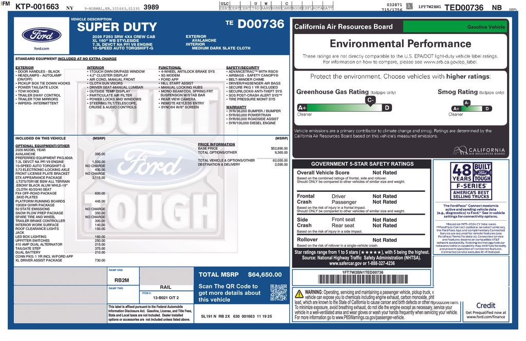 New 2026 Ford F250 XL w/ STX Appearance Package image 7