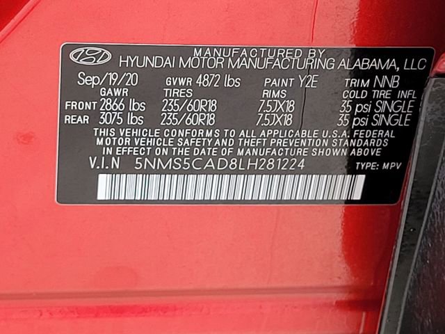 Used 2020 Hyundai Santa Fe Limited AWD/4WD image 19