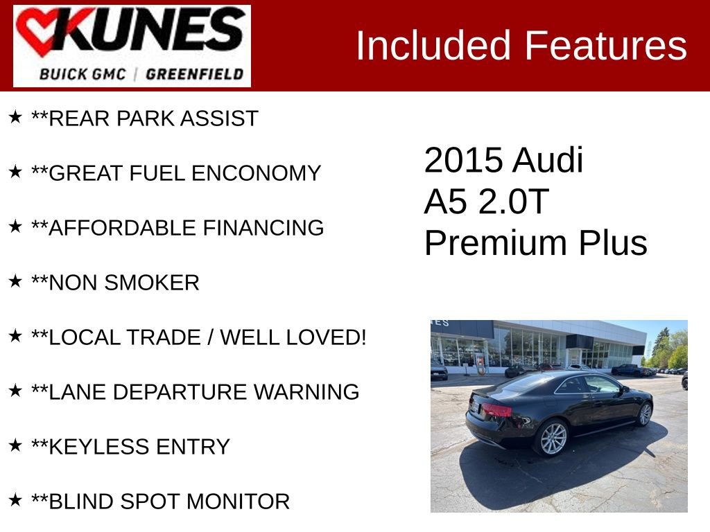 Used 2015 Audi A5 2.0T Premium Plus AWD/4WD image 3