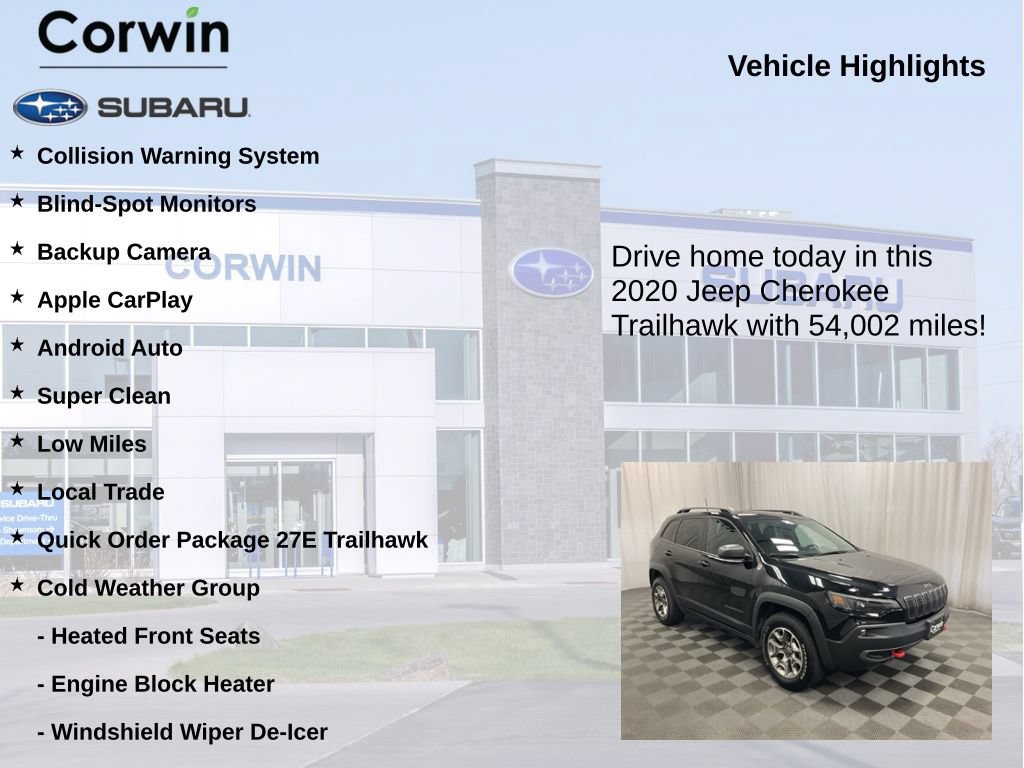 Used 2020 Jeep Cherokee Trailhawk w/ Cold Weather Group AWD/4WD image 6
