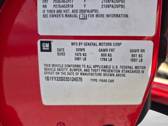 Used 2003 Chevrolet Corvette Coupe w/ Preferred Equipment Group RWD image 15