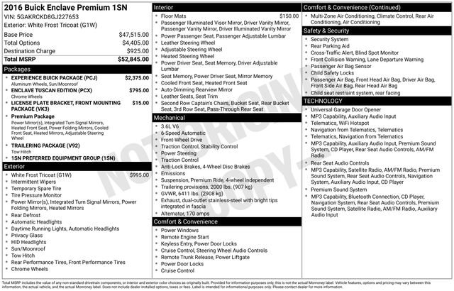 Used 2016 Buick Enclave Premium w/ Experience Buick Package image 7