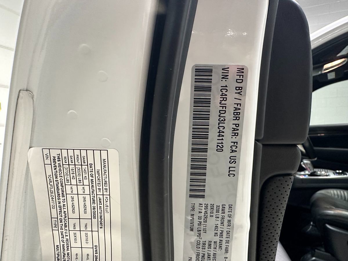 Used 2020 Jeep Grand Cherokee SRT AWD/4WD image 31