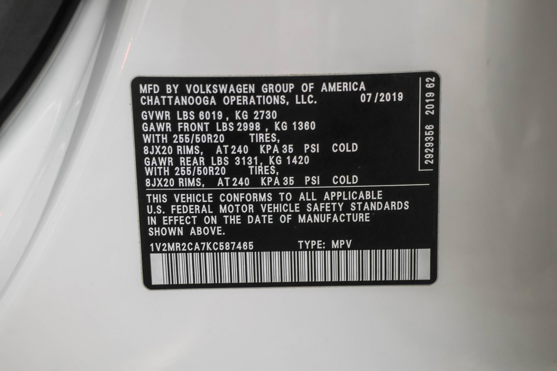 Used 2019 Volkswagen Atlas SEL image 53