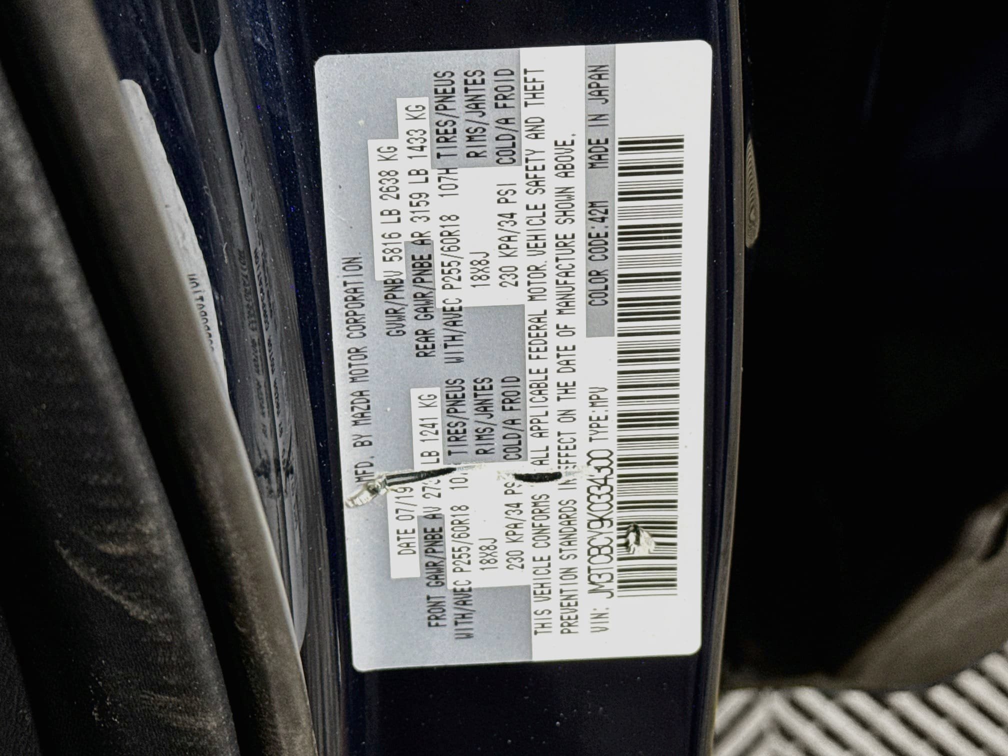 Used 2019 MAZDA CX-9 Touring w/ Touring Premium Package AWD/4WD image 35