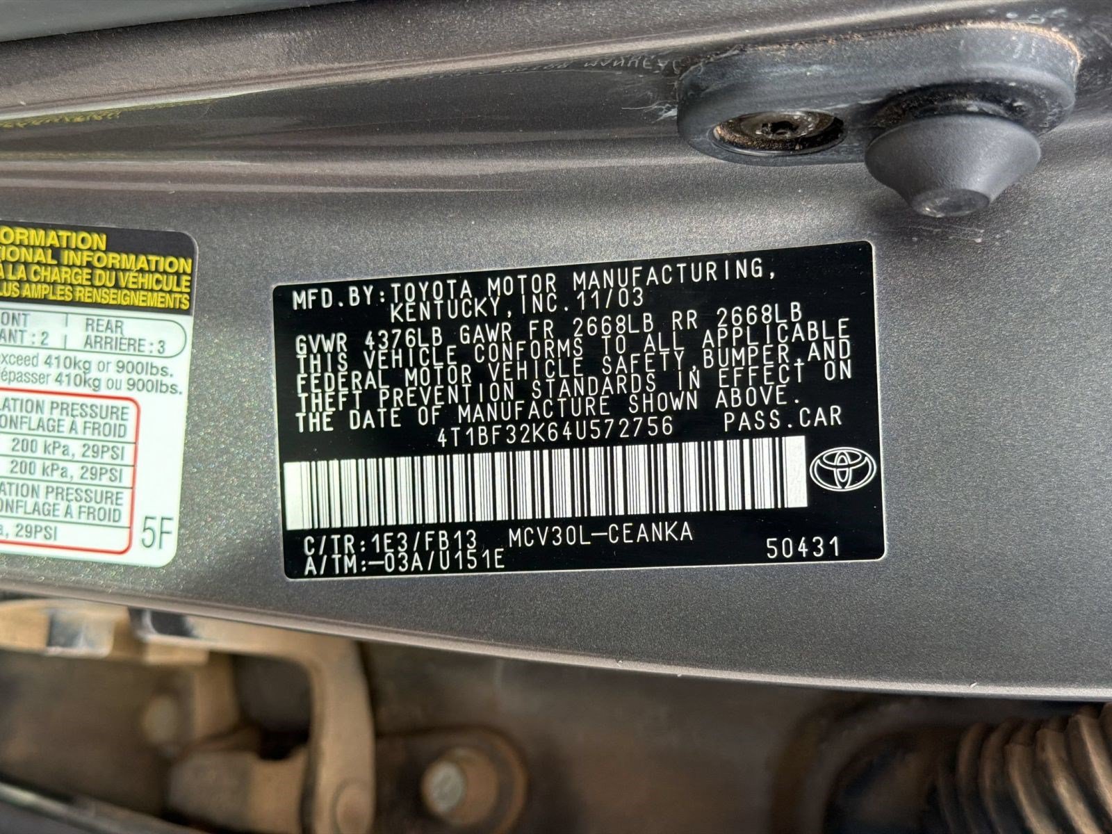 Used 2004 Toyota Camry LE FWD image 21