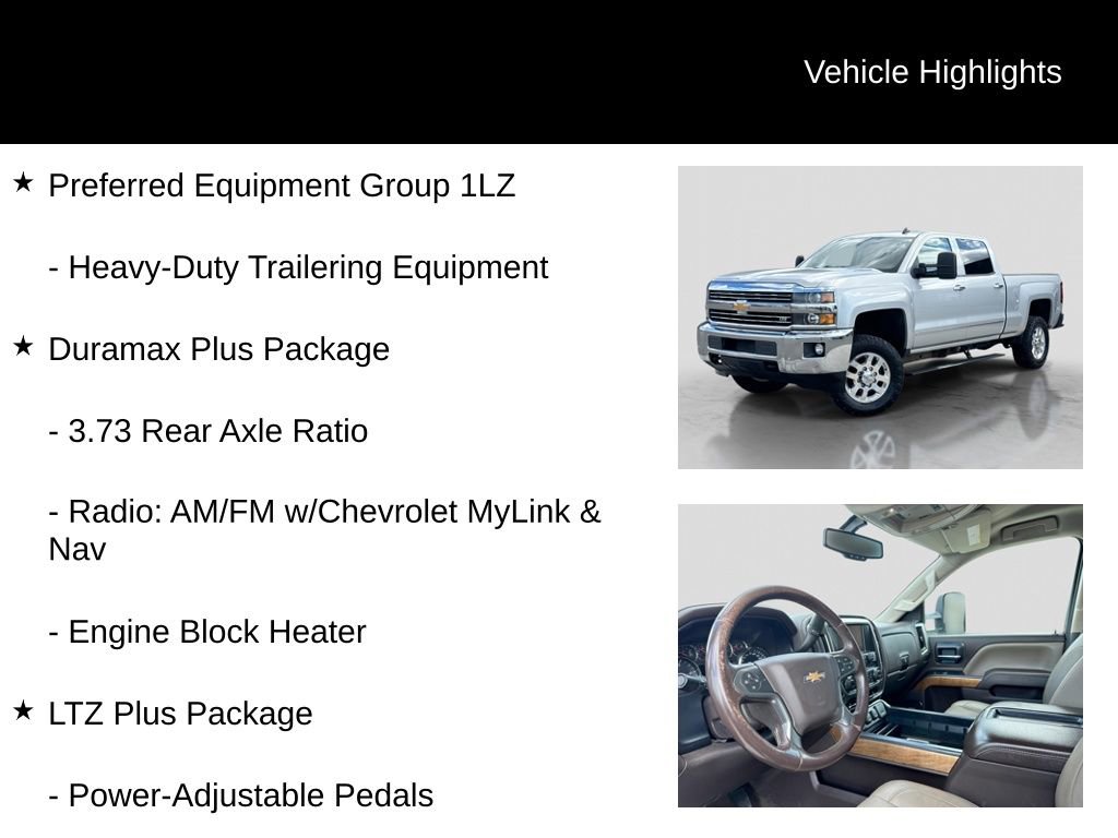 Used 2015 Chevrolet Silverado 2500 LTZ w/ Duramax Plus Package AWD/4WD image 26