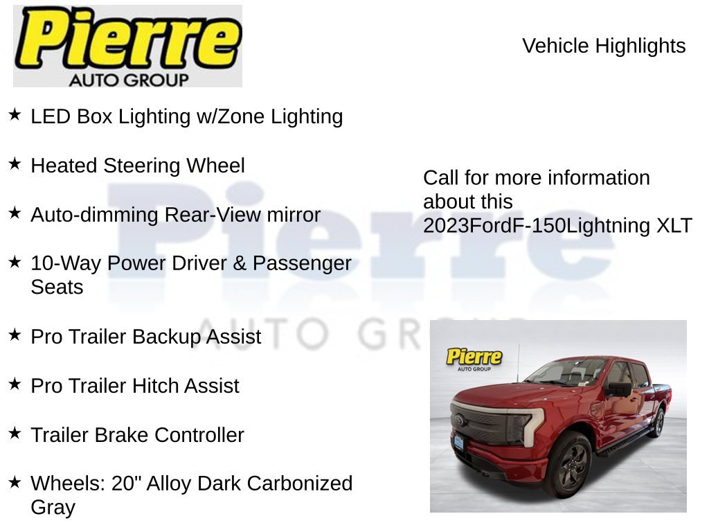 Certified 2023 Ford F150 Lightning XLT w/ Equipment Group 312A High AWD/4WD image 23