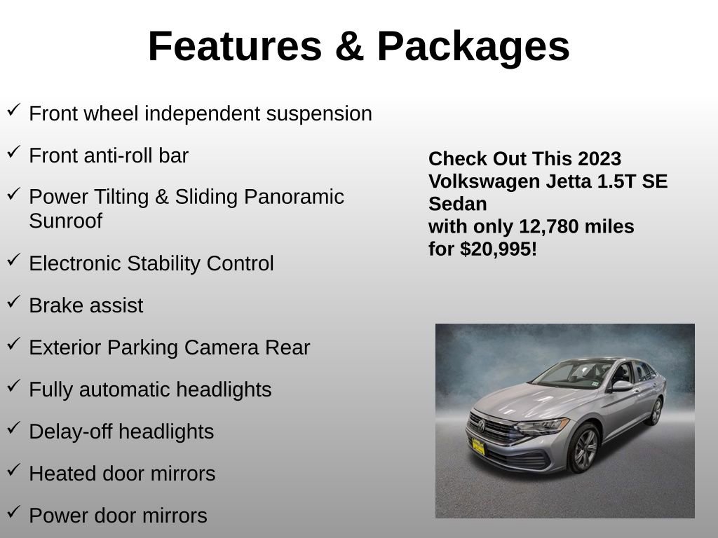 Used 2023 Volkswagen Jetta SE w/ Panoramic Sunroof Package FWD image 13