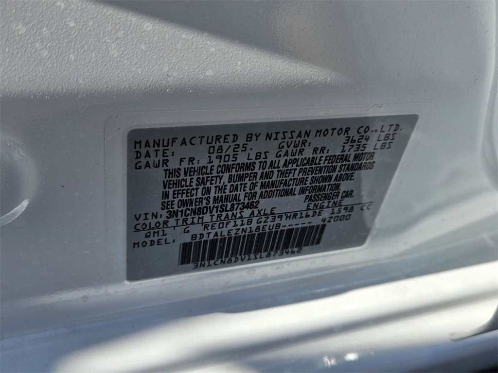 New 2025 Nissan Versa S w/ Trunk Package image 15