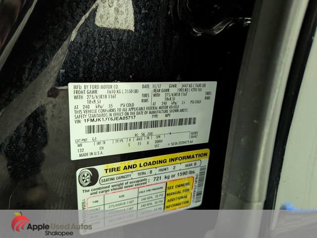 Used 2018 Ford Expedition Max XLT w/ Equipment Group 202A AWD/4WD image 53