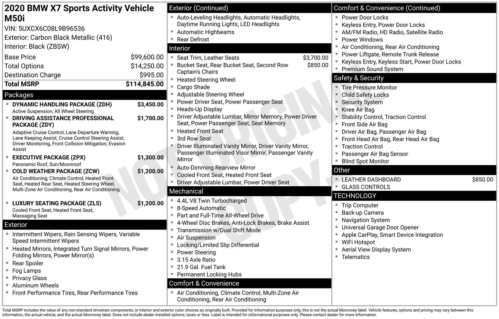 Used 2020 BMW X7 M50i w/ Dynamic Handling Package image 8