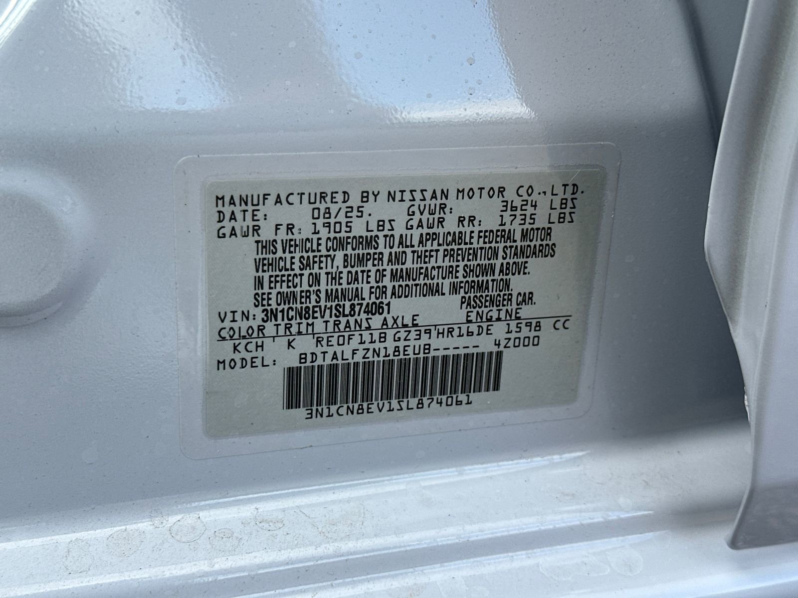 New 2025 Nissan Versa SV w/ Trunk Package image 32