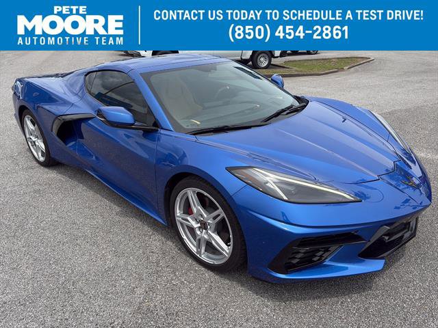 Used 2021 Chevrolet Corvette Stingray Preferred Cpe w/ Engine Appearance Package RWD image 1