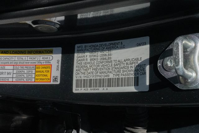 Certified 2023 Honda Accord EX image 7