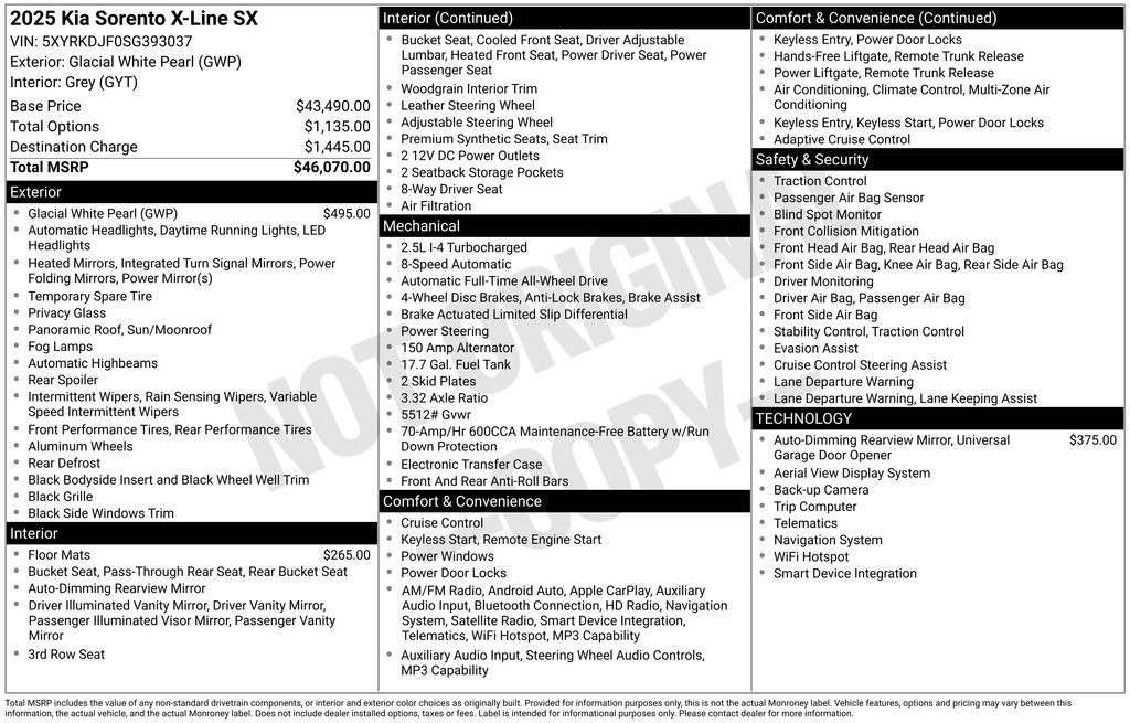 New 2025 Kia Sorento SX image 4