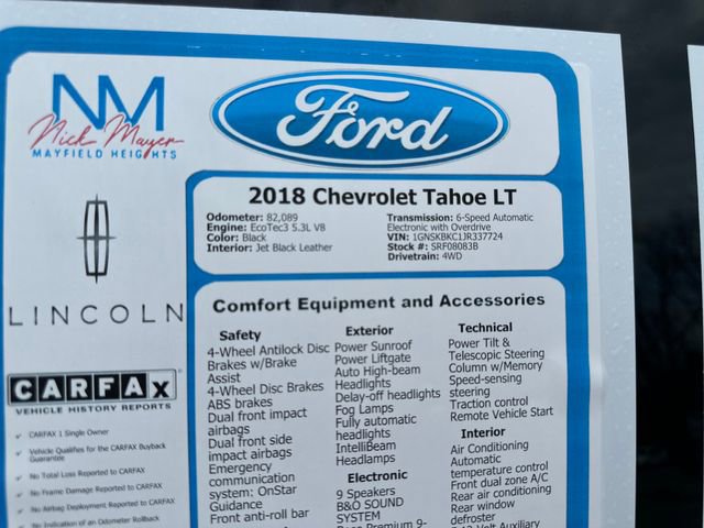 Used 2018 Chevrolet Tahoe LT image 34