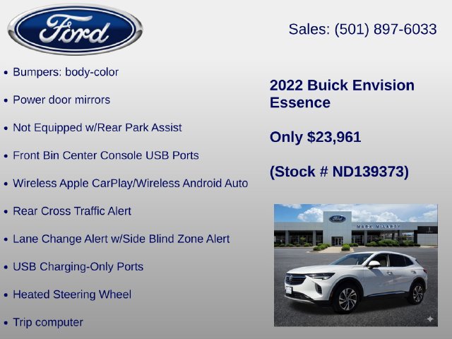 Used 2022 Buick Envision Essence w/ Safety Package FWD image 32