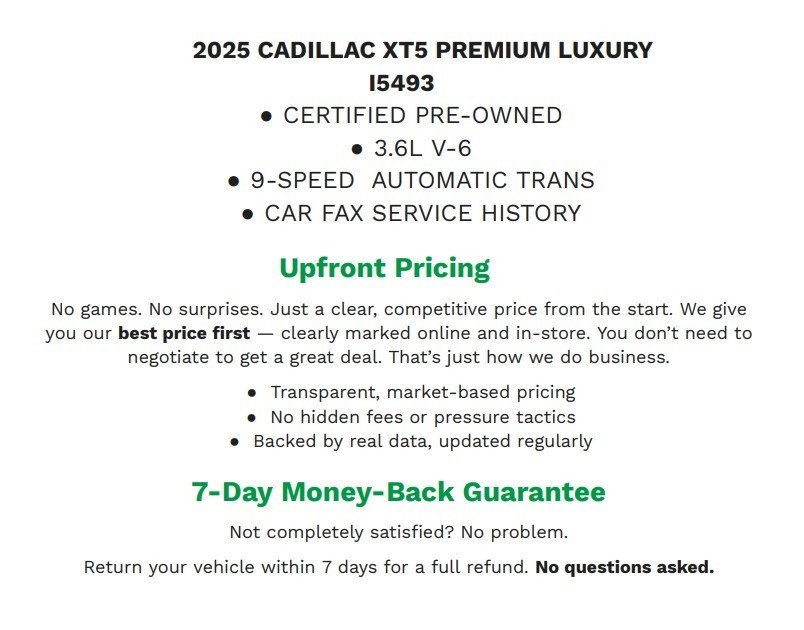 Certified 2025 Cadillac XT5 Premium Luxury image 2