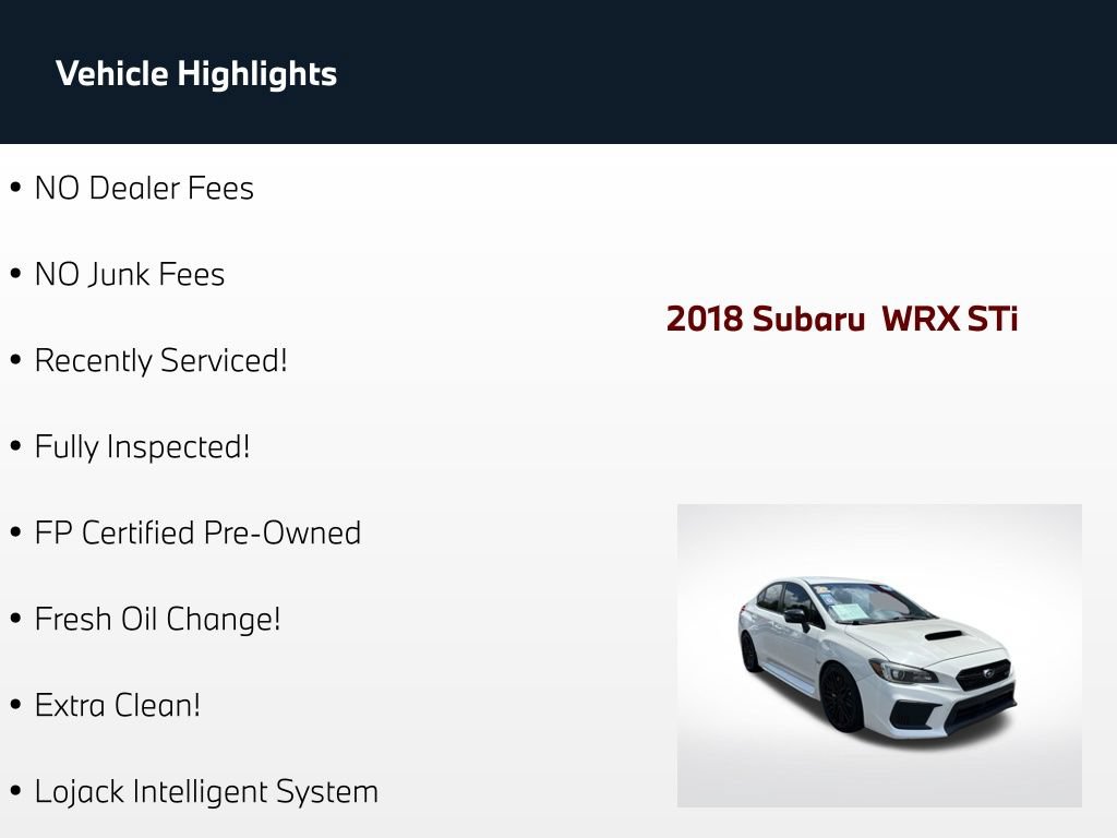 Used 2018 Subaru WRX STI AWD/4WD image 3