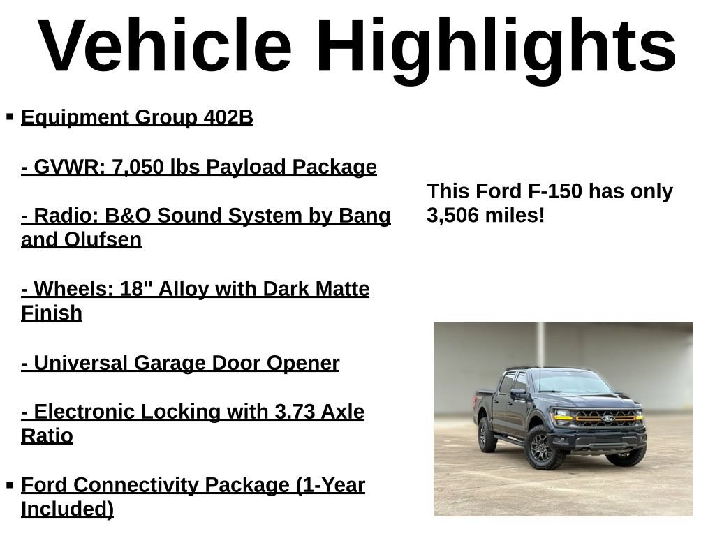 Used 2026 Ford F150 Tremor w/ Equipment Group 402B AWD/4WD image 39