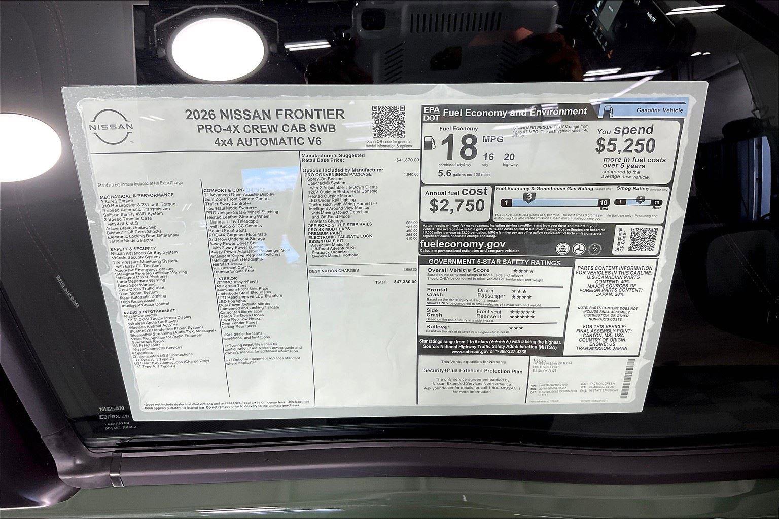 New 2026 Nissan Frontier PRO-4X w/ Pro-4x Convenience Package image 28