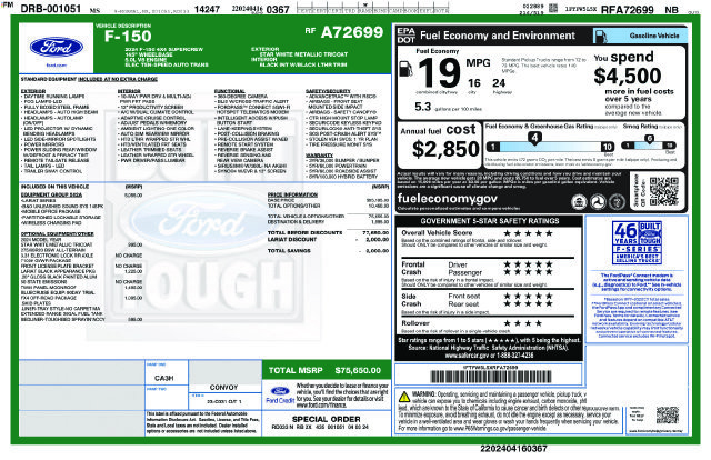 Used 2024 Ford F150 Lariat w/ Equipment Group 502A High AWD/4WD image 30