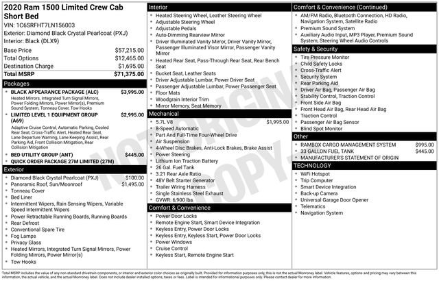 Used 2020 RAM 1500 Limited w/ Black Appearance Package image 5