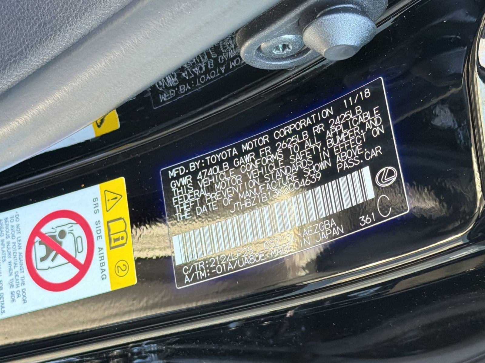 Used 2019 Lexus ES 350 F Sport w/ Accessory Package image 19