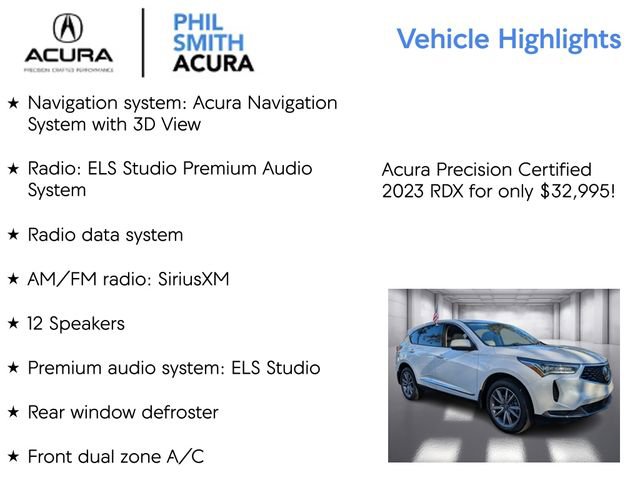 Certified 2023 Acura RDX w/ Technology Package image 5