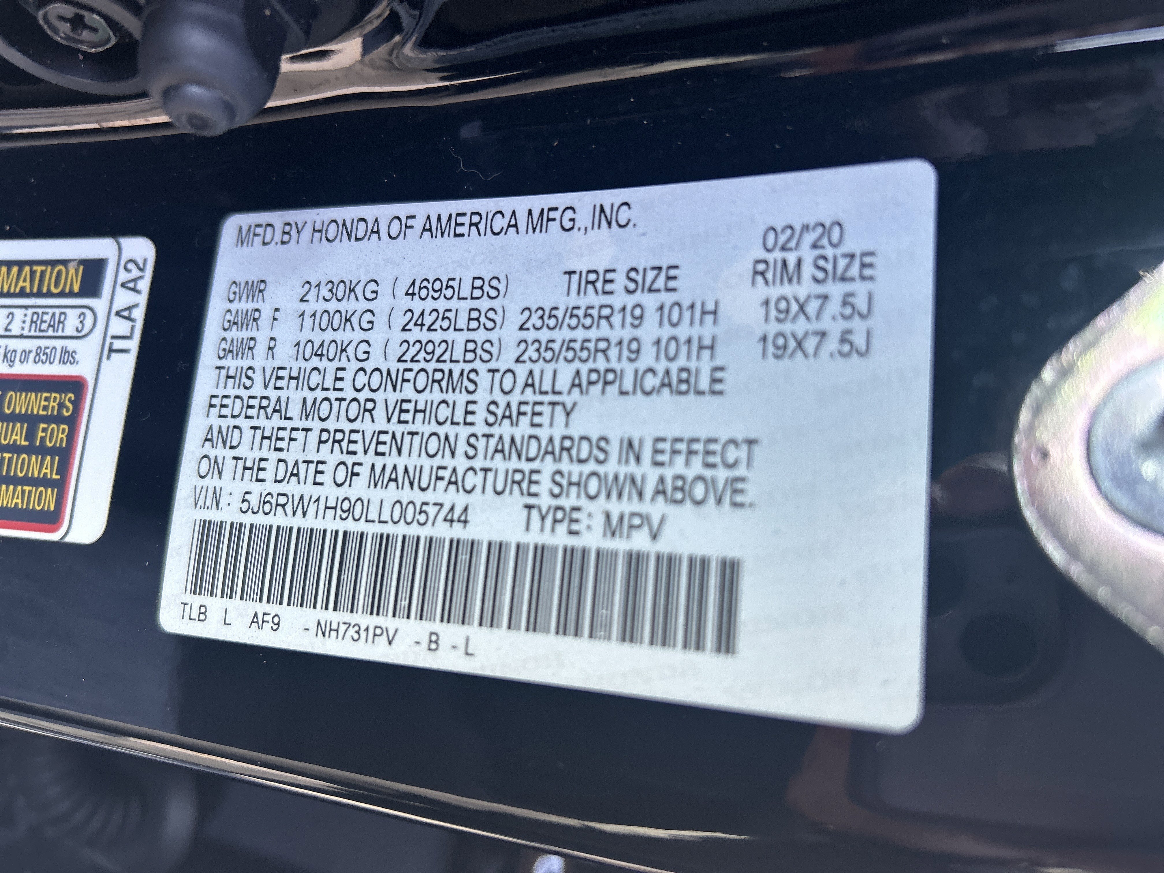 Certified 2020 Honda CR-V Touring image 36