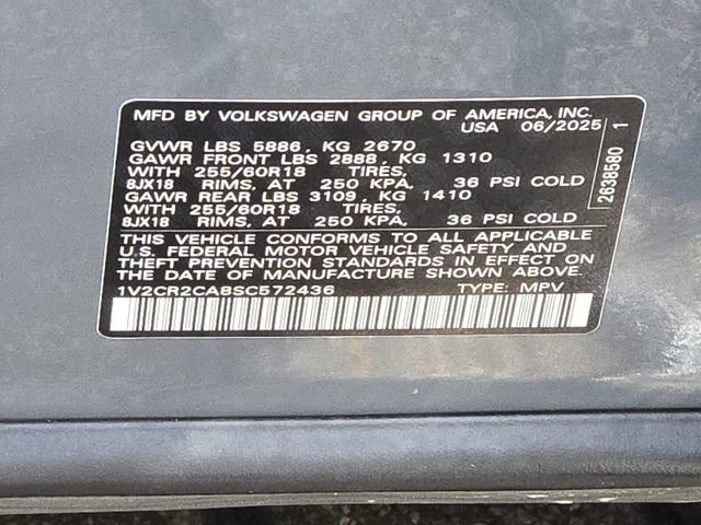 Certified 2025 Volkswagen Atlas Peak Edition SE image 19