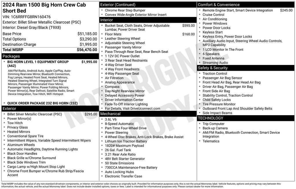 Certified 2024 RAM 1500 Big Horn AWD/4WD image 42