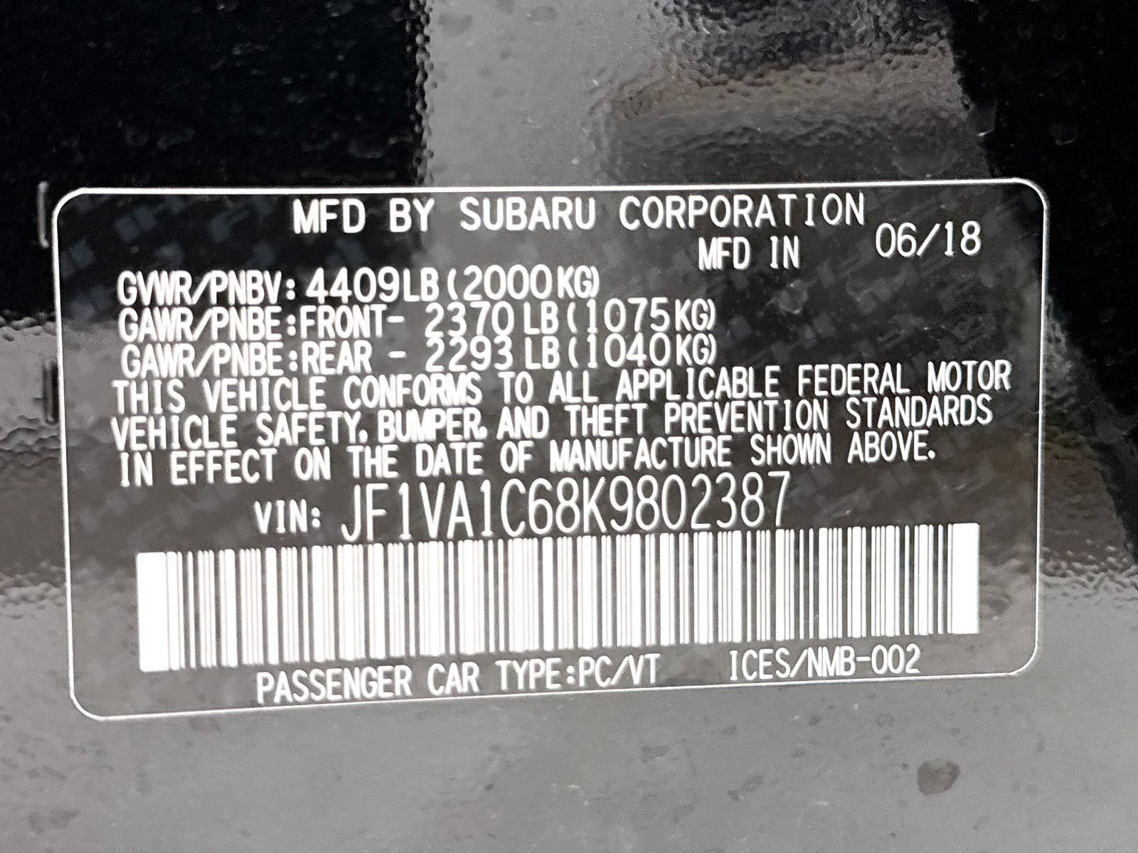 Used 2019 Subaru WRX Premium w/ Popular Package #1 AWD/4WD image 34
