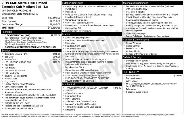 Used 2019 GMC Sierra 1500 Limited w/ Elevation Edition AWD/4WD image 3