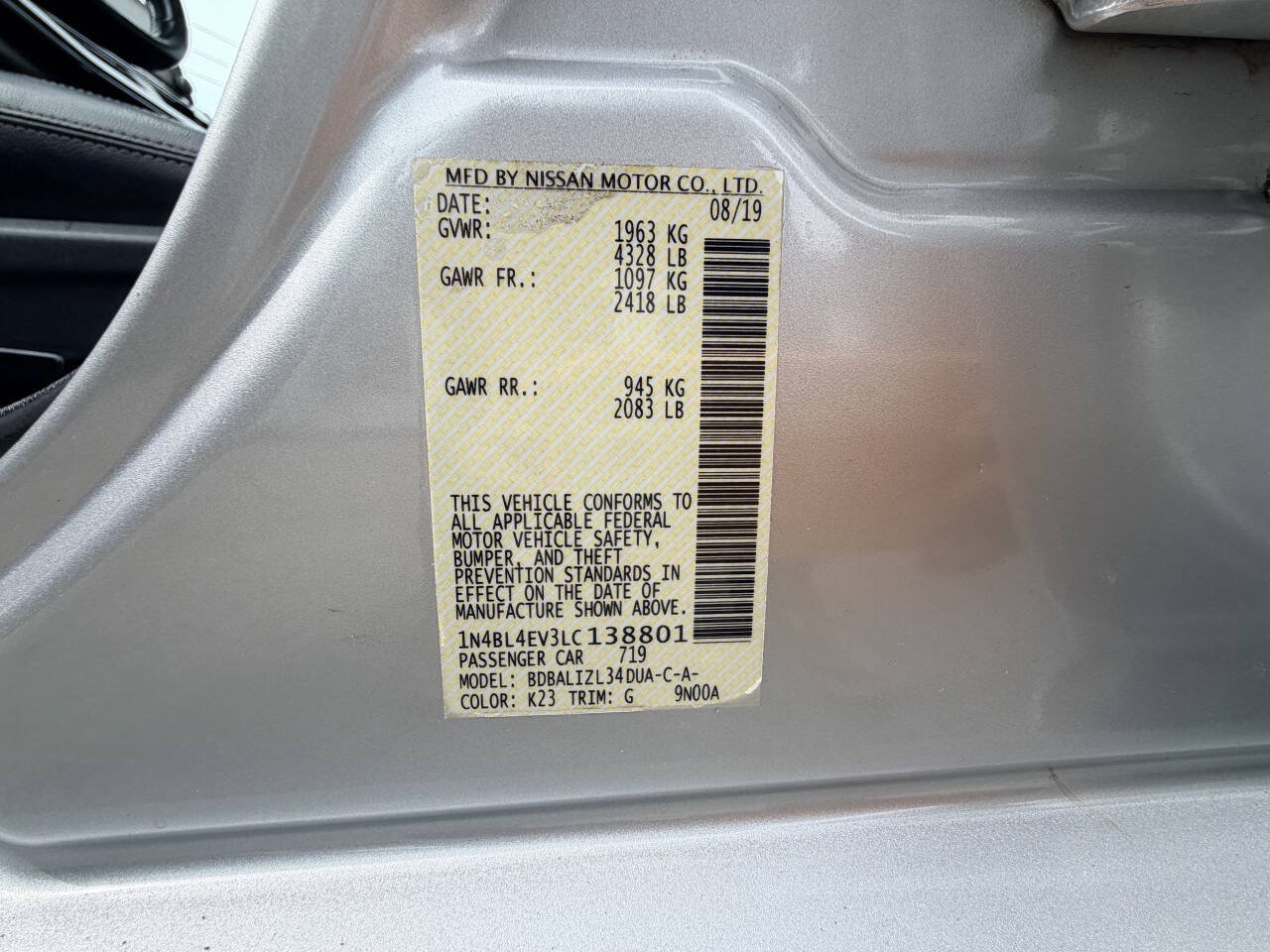 Used 2020 Nissan Altima 2.5 SL FWD image 6