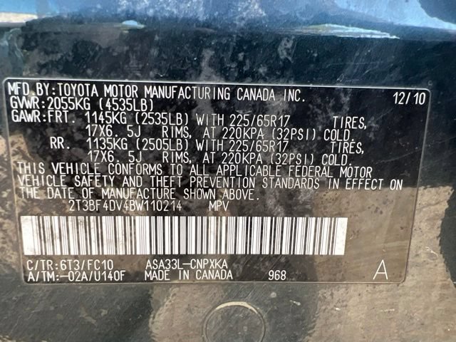 Used 2011 Toyota RAV4 4WD w/ Base L4 Extra Value Pkg image 27