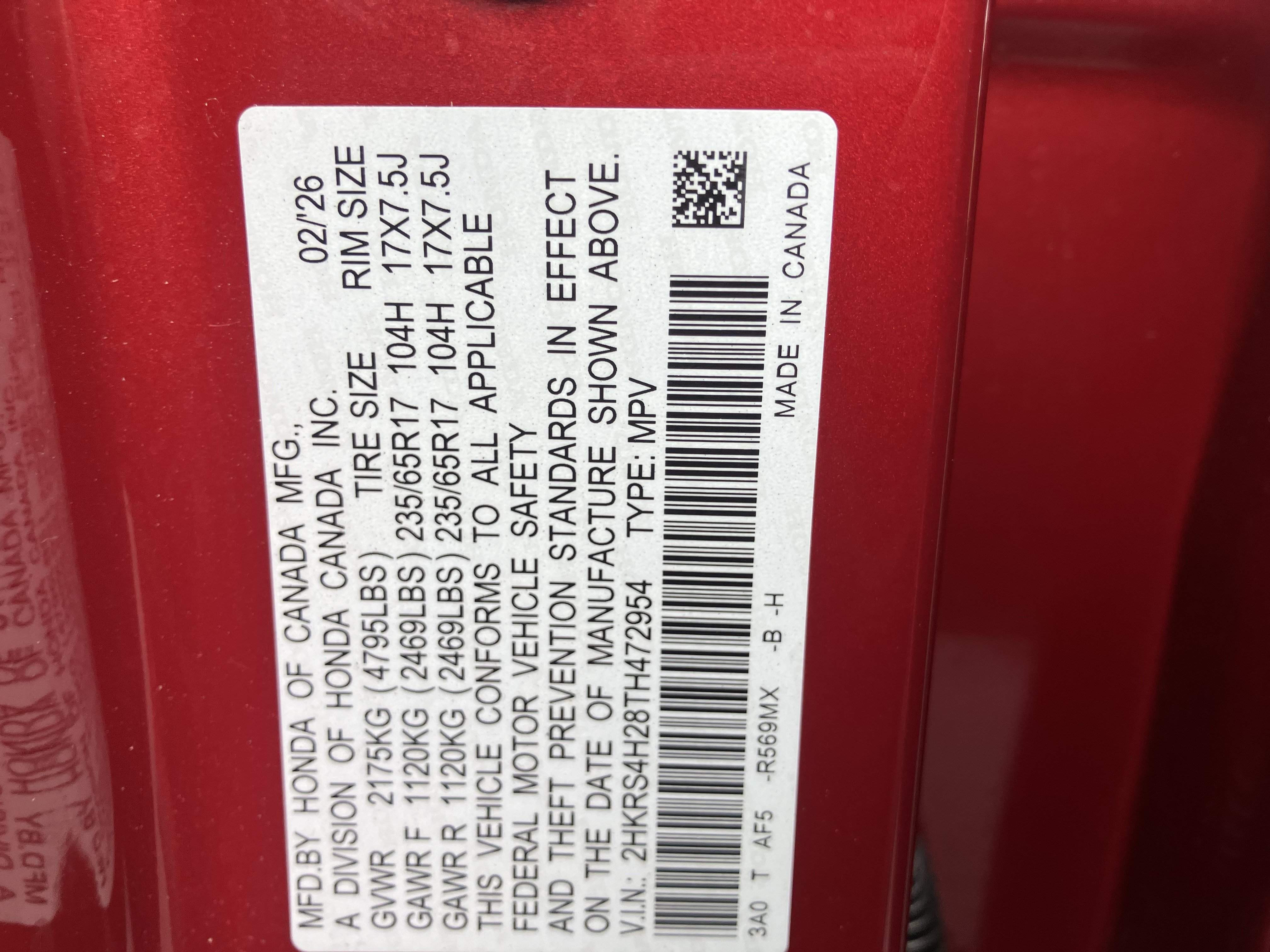 Certified 2026 Honda CR-V LX image 36