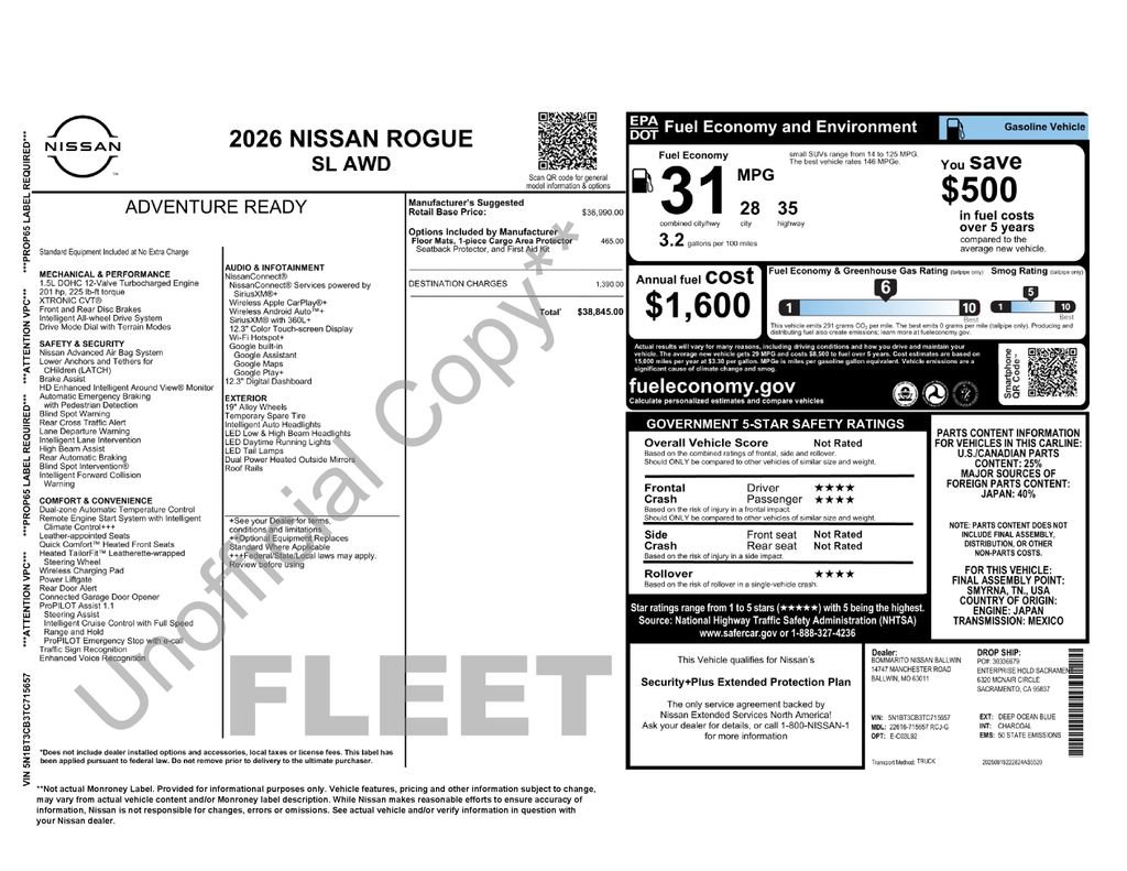 Used 2026 Nissan Rogue SL image 43
